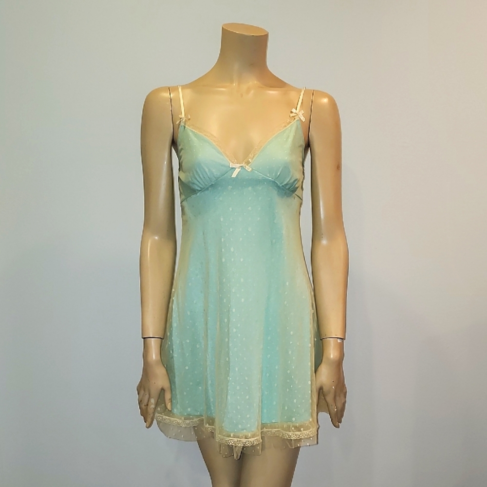 H & M Elegant Lace Trim Chemise Slip Dress size small